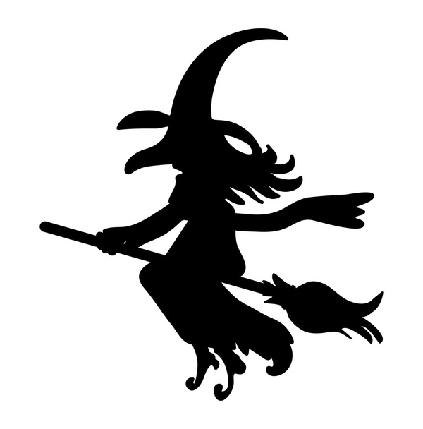 Halloween griezelig eng heks vector symbool pictogram ontwerp.  - Vector, afbeelding