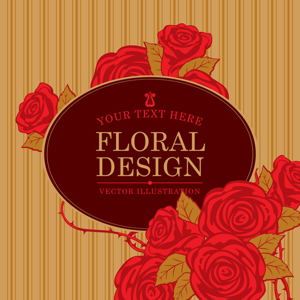 floral designs background - Vector, Imagen