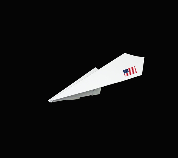 Avion en papier avec drapeau
. - Photo, image