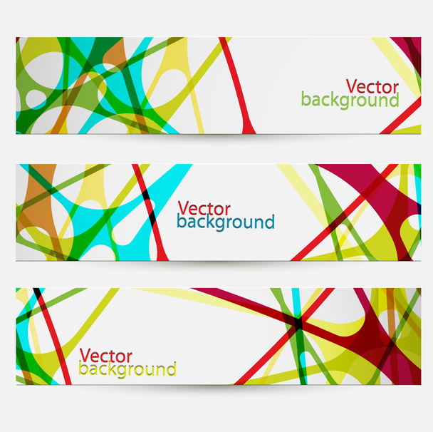 Set of three colorful abstract banners - Vektor, obrázek