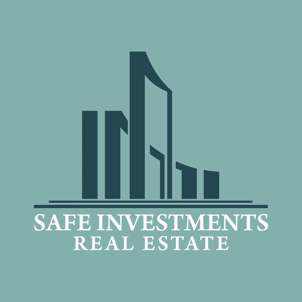 Real Estate, κτίριο και επενδυτική λογότυπο διανυσματική σχεδίαση - Διάνυσμα, εικόνα