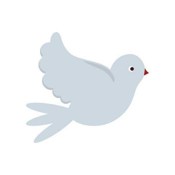 Conception d'oiseau de colombe isolé
 - Vecteur, image