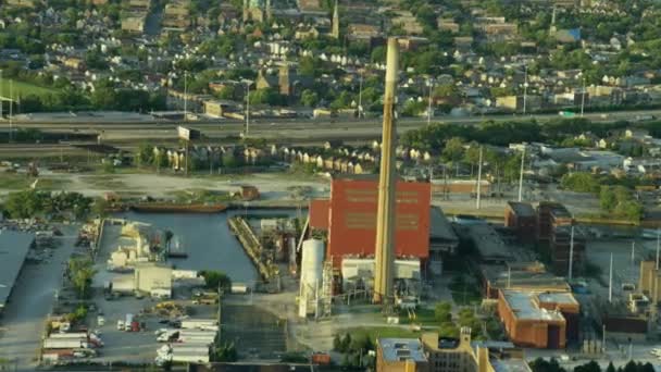 βιομηχανικές περιοχές έξω από την πόλη του Σικάγο - Πλάνα, βίντεο