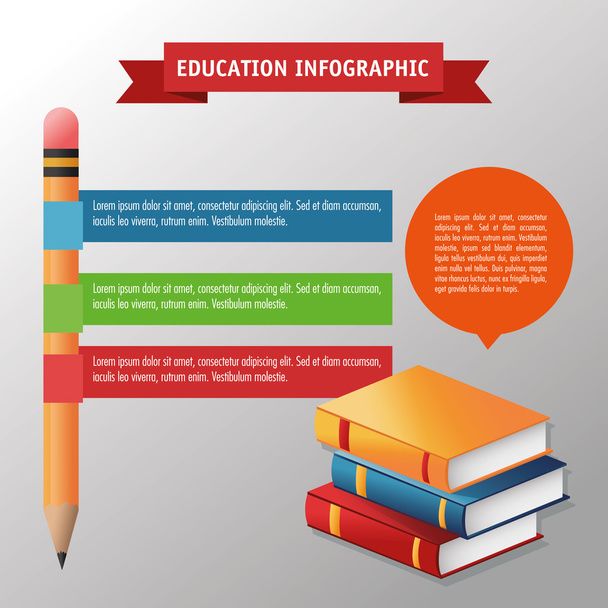 Education and learning infographic design - Vector, Image