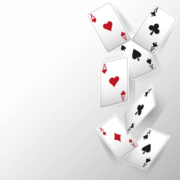 Casino und Karten im Pokerdesign - Vektor, Bild