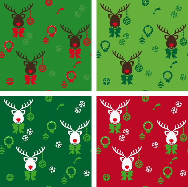 Rena minimalista com vários ícones de Natal
 - Vetor, Imagem