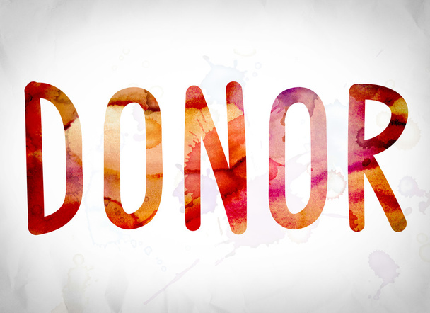 Donor Concept aquarel WordArt - Foto, afbeelding