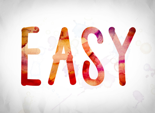 Easy Concept Watercolor Word Art - Photo, Image