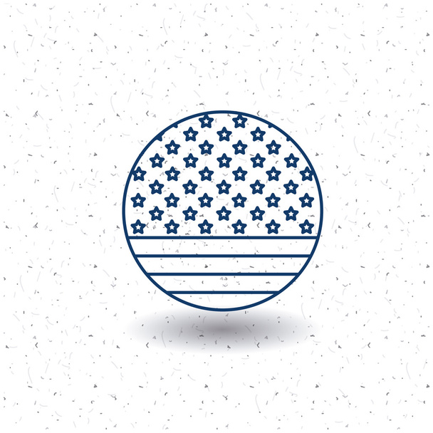 Απομονωμένη σχέδιο σημαίας ΗΠΑ - Διάνυσμα, εικόνα