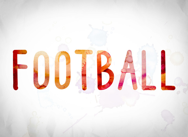 Jalkapallo käsite akvarelli Word Art
 - Valokuva, kuva