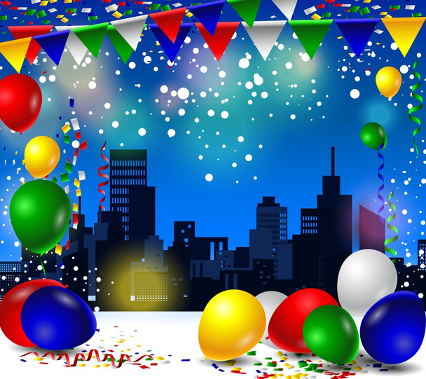 Карта дня народження з барвистими повітряними кулями
 - Фото, зображення