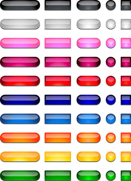 набор разноцветной иконки кнопки
 - Фото, изображение