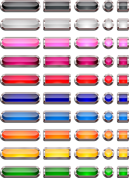 színes gomb ikon gyűjteménye - Fotó, kép
