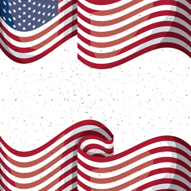 Isolated usa flag design - Vector, Image
