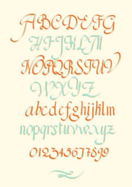 calligraphic script fonte
 - Vetor, Imagem