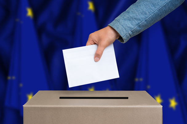 Выборы в Евросоюзе - голосование у избирательного ящика
 - Фото, изображение