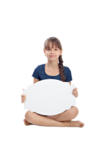 Chica con tablero en blanco
 - Foto, imagen