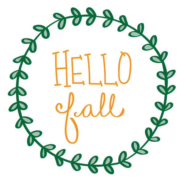 Hello Fall Autumn - Vector, imagen