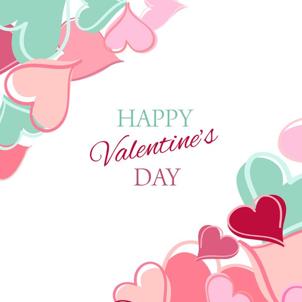 Post card for Valentine s day. Vector illustration - Vettoriali, immagini