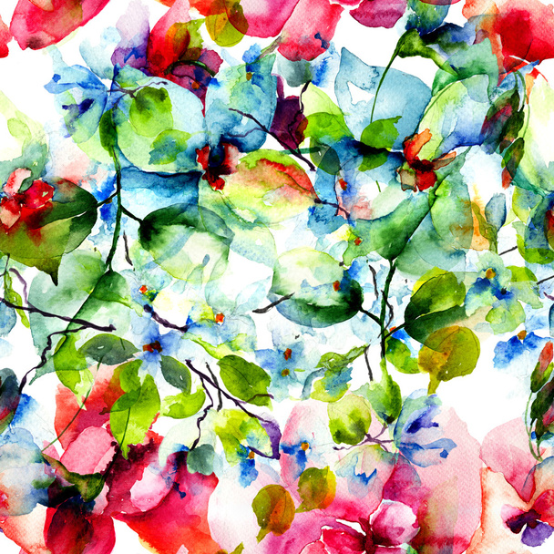 Seamless pattern with spring flowers - Fotó, kép