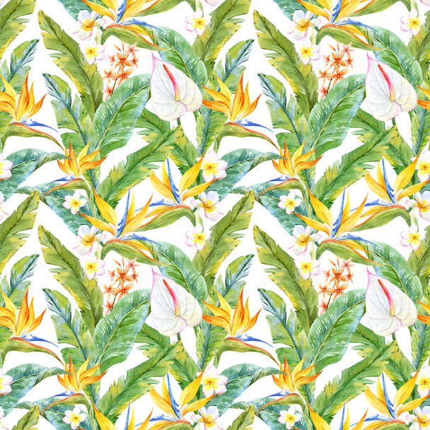Tropical watercolor pattern - Foto, imagen