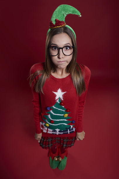 woman in Christmas clothes  - Zdjęcie, obraz
