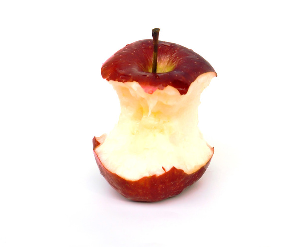 червоне яблуко з'їдене до ядра
, - Фото, зображення