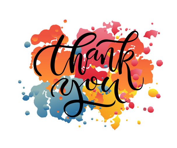 Hand sketched Thank you text  - Vector, Image