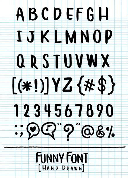 Hand drawn alphabet font,pen stroke alphabet,modern style - Vector, Image