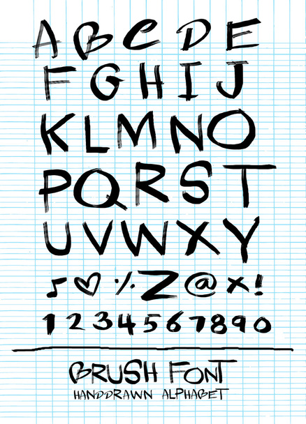 hand getrokken alfabet letters set, geïsoleerd. - Vector, afbeelding