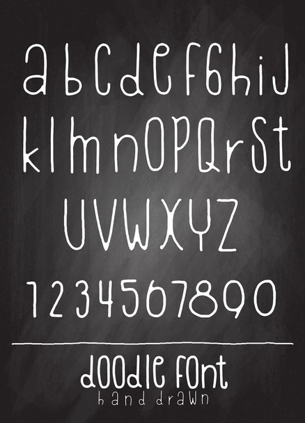 Hand drawn alphabet font,pen stroke alphabet,modern style - Vektor, Bild