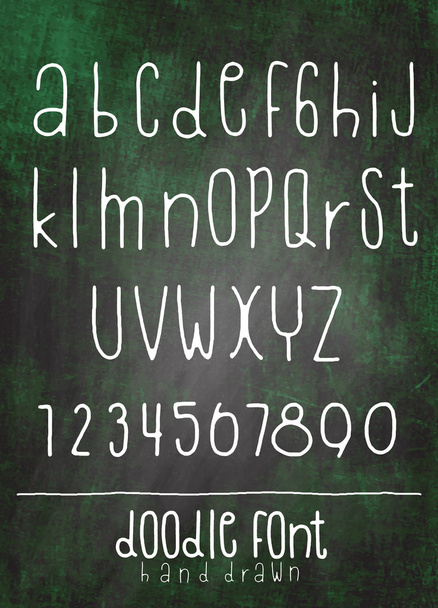 Hand drawn alphabet font,pen stroke alphabet,modern style - Vetor, Imagem
