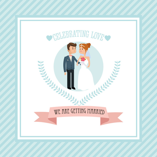 結婚式や結婚のカップル デザイン - ベクター画像