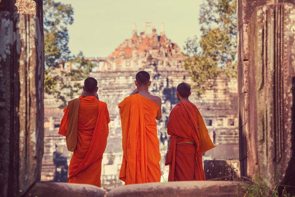 Three Buddhist monks - Photo, Image