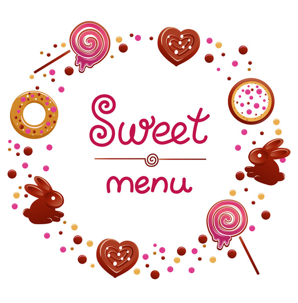 sweet menu title - Vektor, kép