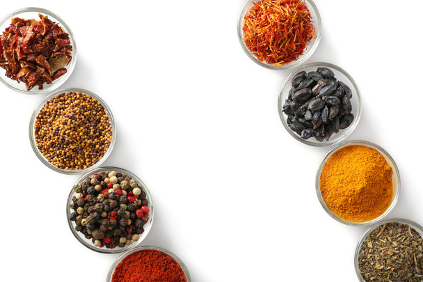spices in glass bowls - Фото, зображення
