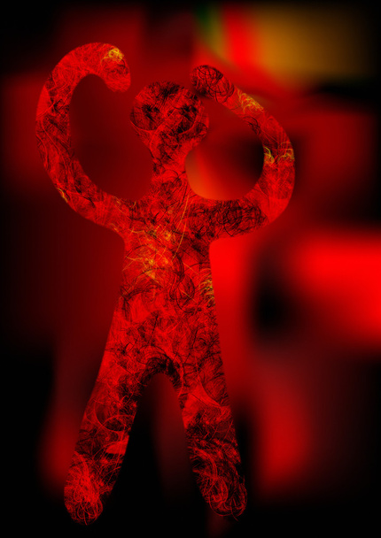 vurige demon - Foto, afbeelding