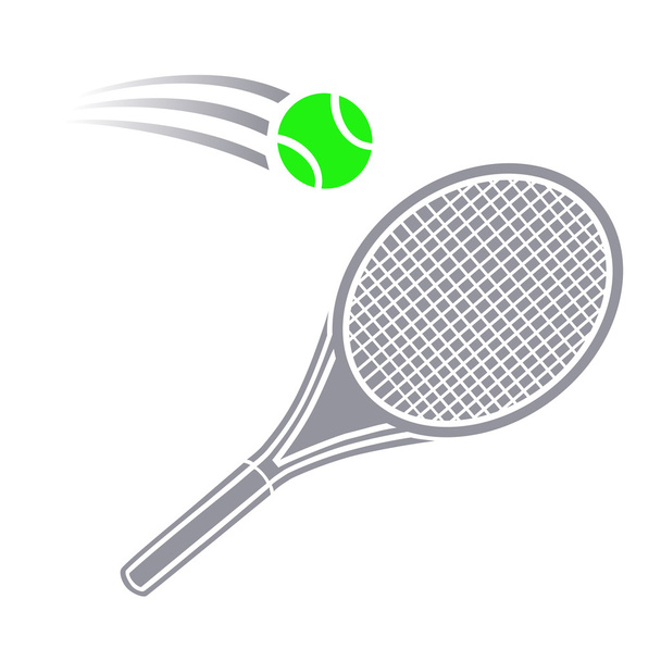 иллюстрация логотипа для газонного тенниса
 - Вектор,изображение