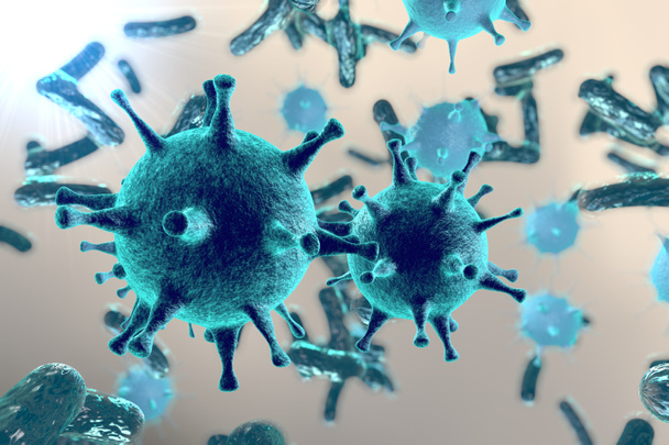 Ilustración de bacterias y virus
 - Foto, Imagen