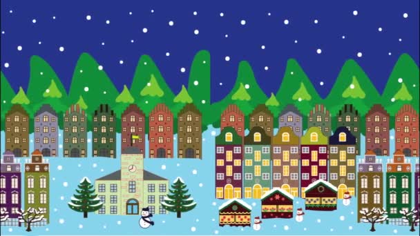 festive winter city - Footage, Video