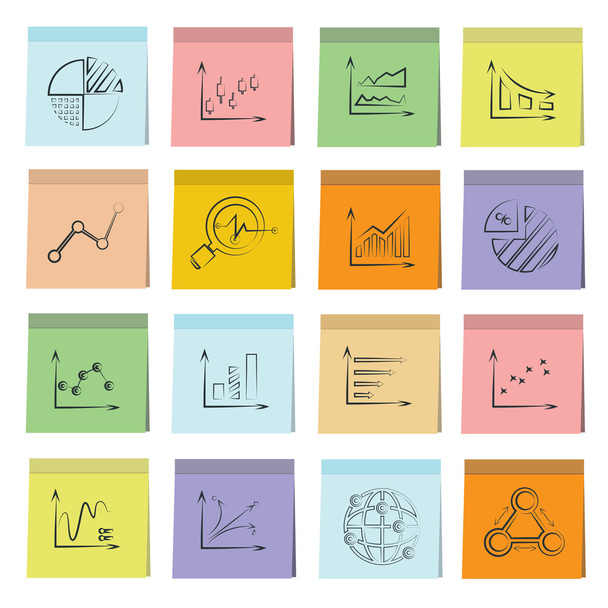 vector illustration of business icons - Vector, Image