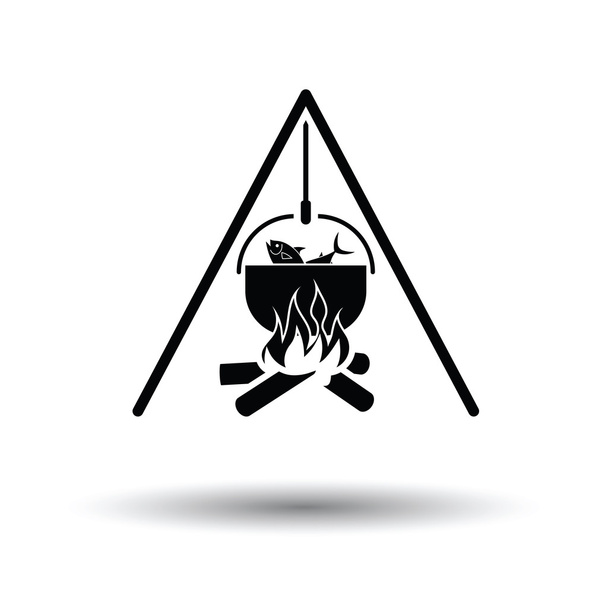 Ікона з вогню та рибальського горщика
 - Вектор, зображення