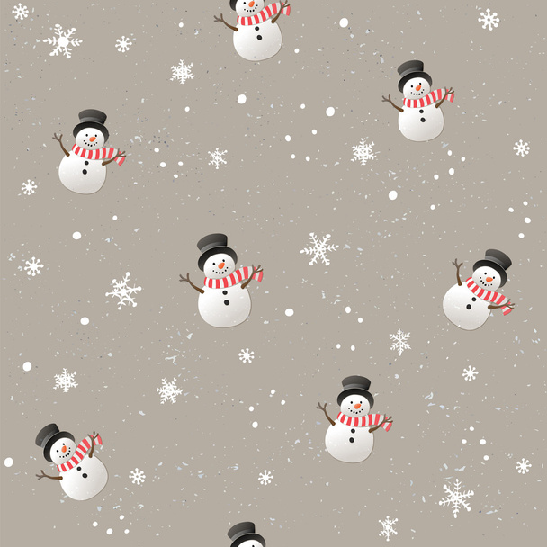 Natale modello senza cuciture pupazzo di neve felice
 - Vettoriali, immagini