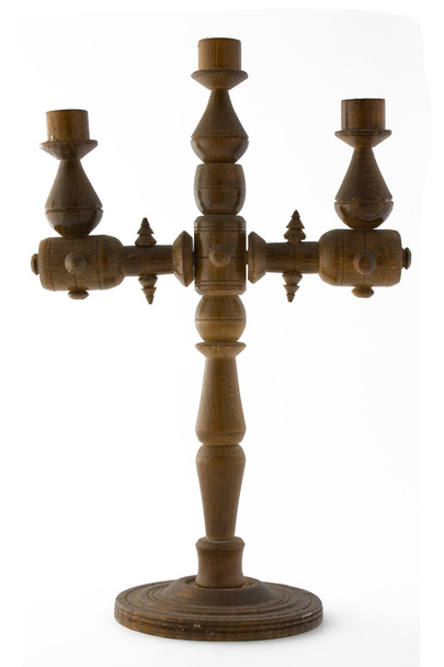 Wooden candlestick - Photo, Image
