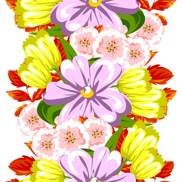 beautiful flowers ornament - Wektor, obraz