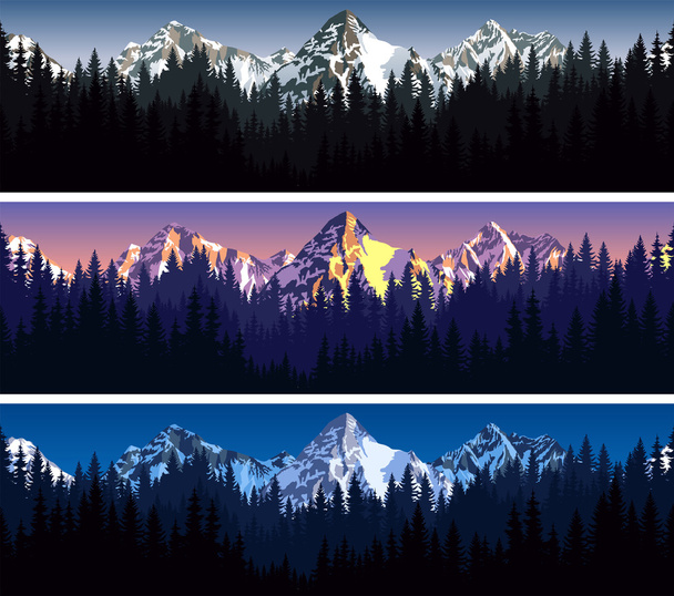 ensemble de montagnes vectorielles texture de fond motif sans couture
 - Vecteur, image