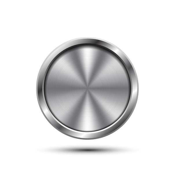 Metal button Icon - Vector, imagen
