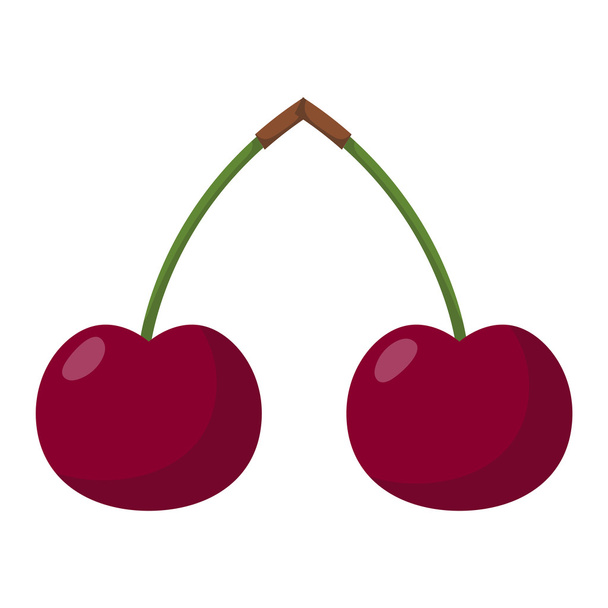 Cherry couple vector illstration. - Vector, Image