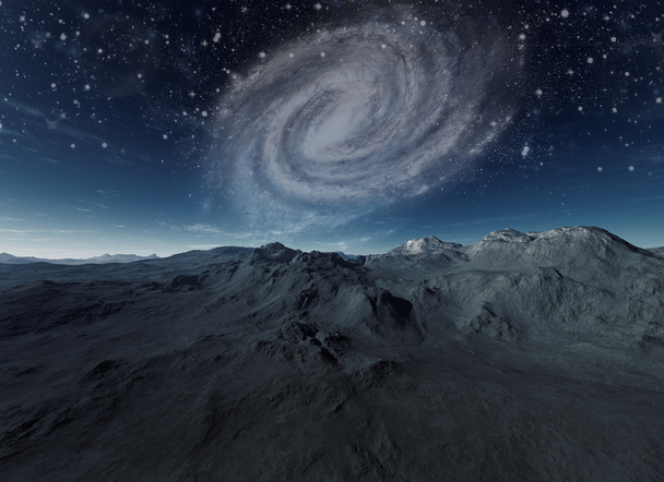 3D generált táj: óriás spirálgalaxis - Fotó, kép