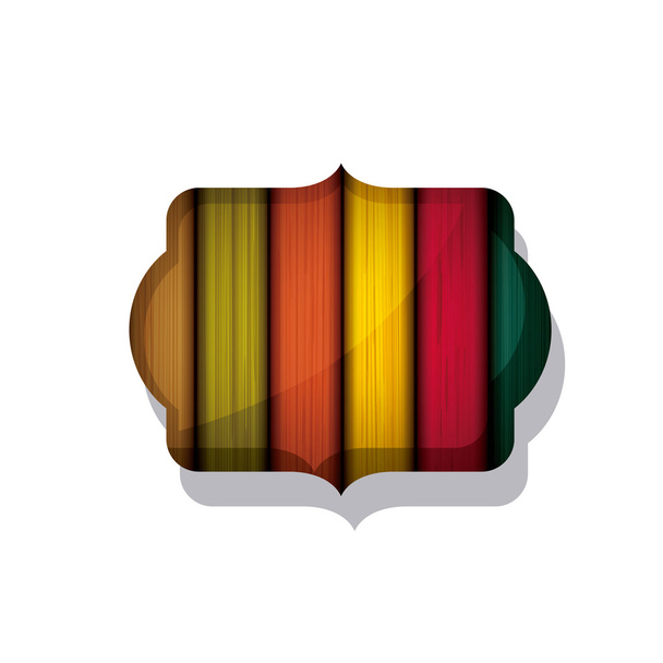 Diseño de marco multicolor de madera y rayas
 - Vector, imagen